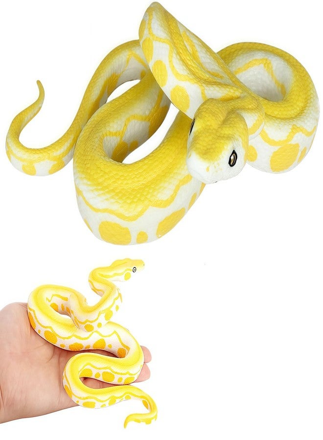Higherbros Realistic Fake Snake Toy Rubber Gag Toys- Python Snake Action Figure for Halloween Prank Props, Fake Snake Scare Birds and Squirrels, Boa Constrictor Figurine Scary Prank Toys for Kids - Image 2