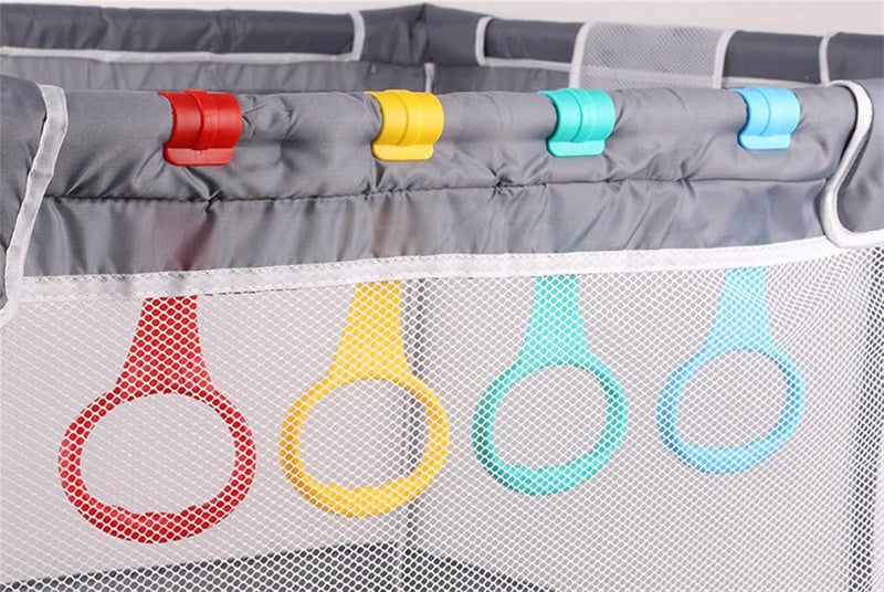 YYaaloa 5pcs Walk Assistant Plastic Baby Crib Pull Rings for Baby Baby Pull Up Rings Cot Hanging Rings for Infant Baby Toddler Practice Tool 5 Color - Image 2