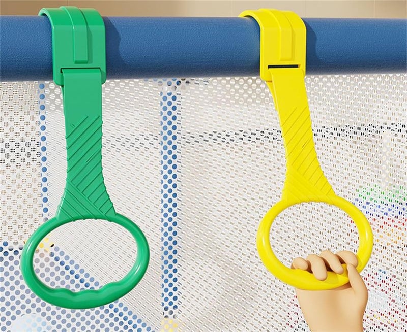 YYaaloa 5pcs Walk Assistant Plastic Baby Crib Pull Rings for Baby Baby Pull Up Rings Cot Hanging Rings for Infant Baby Toddler Practice Tool 5 Color - Image 5