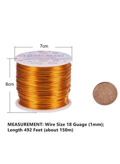 18 Gauge Jewelry Craft Aluminum Wire 492 Feet Bendable Metal Sculpting Wire For Craft Floral Model Skeleton Making (Gold 1Mm) - pzsku/Z506F9840E779D88B7C73Z/45/_/1724479288/0fe2cf7a-ca36-4bd1-b776-7bd0d0854a13