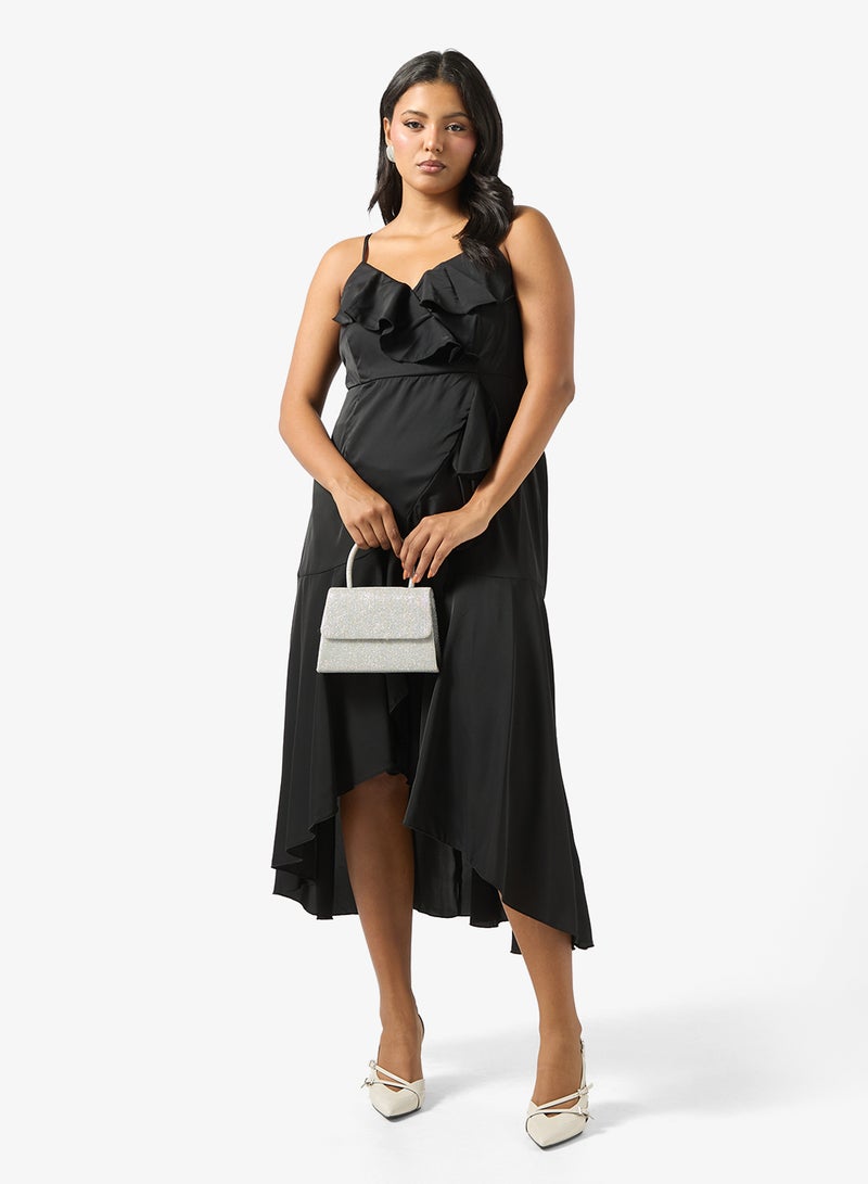 Ella Plus Strappy Dress With Ruffles - Image 4