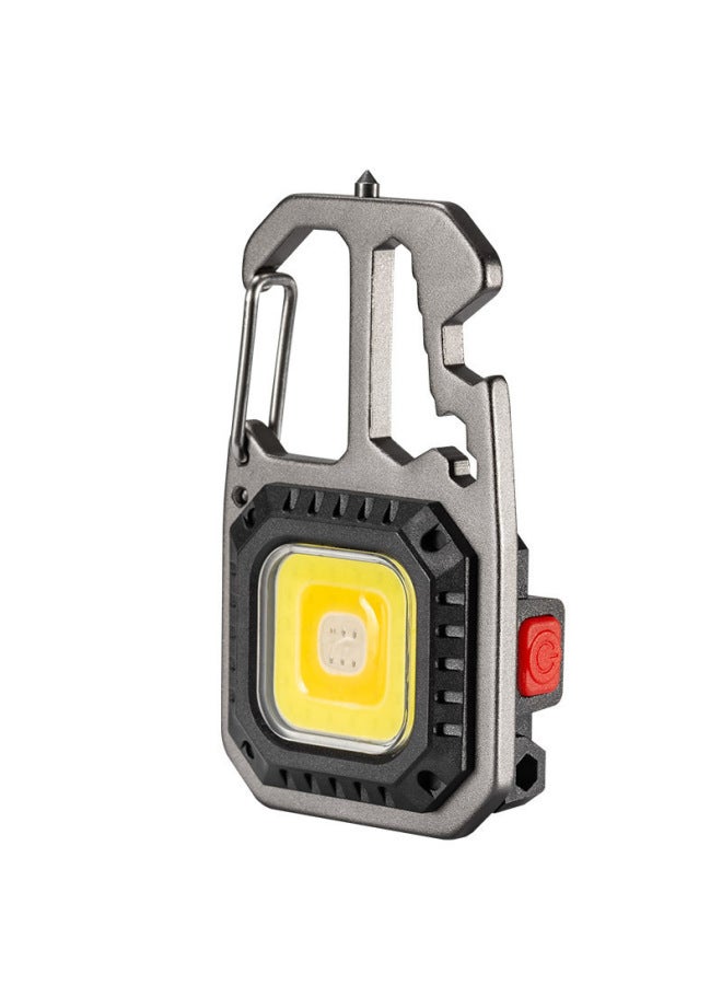 Generic COB Mini Keychain Lamp Holder Work Lamp With Magnetic Magnet Beer Open Maintenance Flashlight-Color:W5139 Keychain Light  - Image 4