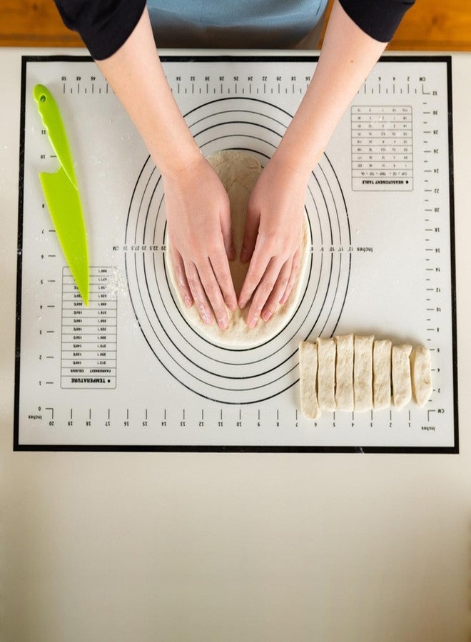 Cutting EDGE Silicone Baking Mat - Non Stick & Stretchable Ideal for Baking, Chapati Atta Kneading, Fondant, Thick and Large Rolling Mat with Measurments (Set of 1, Black- Color) - Image 3