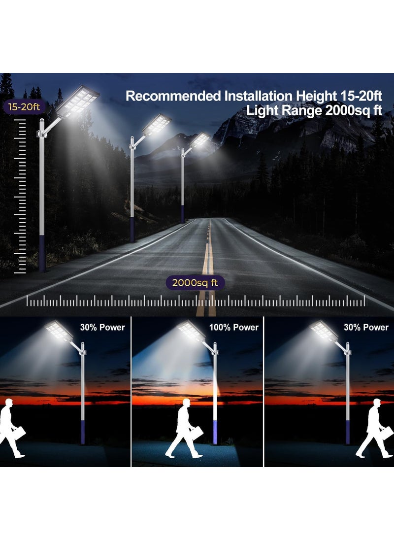 Lexton - Lexton Solar LED Street Light 200W with Remote Control and Motion Sensor Cool White 6500k Beam Angle 160 Degrees Pack of 1 - Image 1