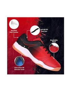 Nivia HY-COURT 2.0 BADMINTON SHOE | 1190RD06 |Material : Rubber |UK 6  - Image 3
