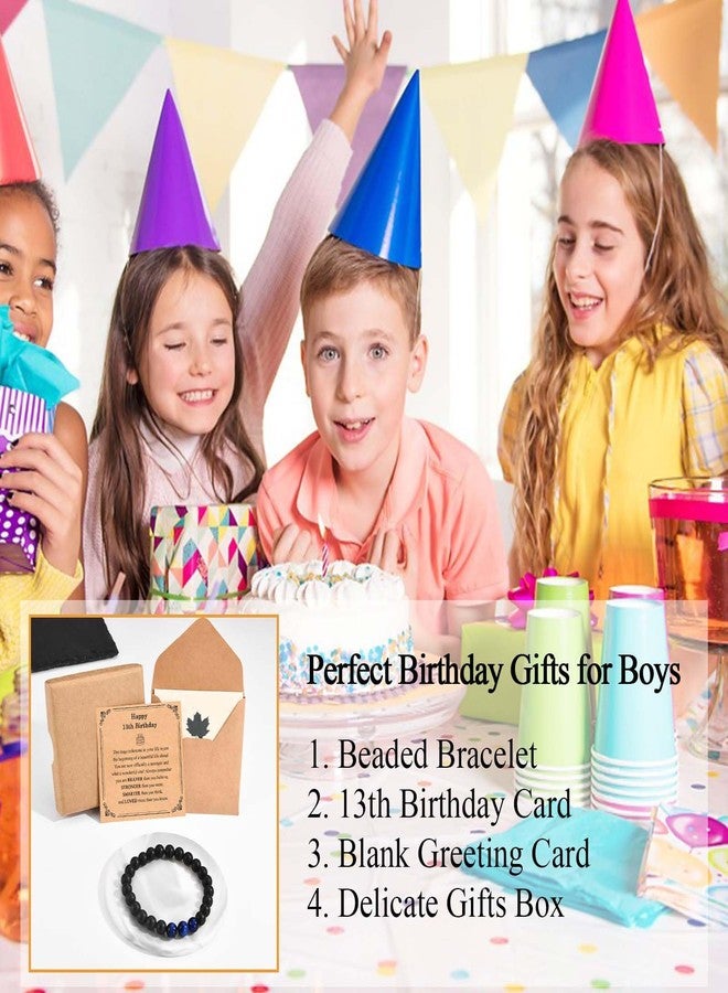 FIEEFX 13th Birthday Gifts for Boys, 13 Year Old Boy Birthday Gifts Ideas, Cool 13th Birthday Beaded Bracelet Gifts for 13 Year Old Boy Son Grandson Nephew Brother Friends with 13th Birthday Card - Image 4