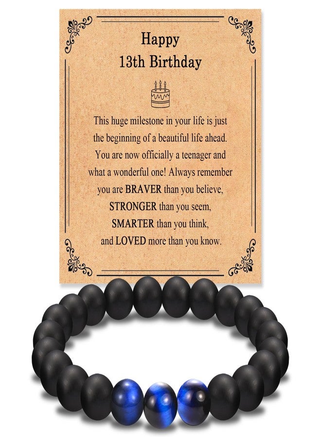 FIEEFX 13th Birthday Gifts for Boys, 13 Year Old Boy Birthday Gifts Ideas, Cool 13th Birthday Beaded Bracelet Gifts for 13 Year Old Boy Son Grandson Nephew Brother Friends with 13th Birthday Card - Image 1