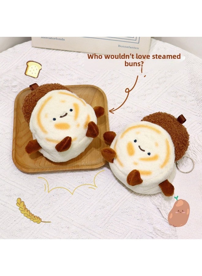 Little Red Riding Book With Xi'an Special Food Meat Buns Plush Toy Pendant Cute Trendy Doll Pendant Girlfriend Gift-Specifications:Egg Clip Buns Keychain - Image 4