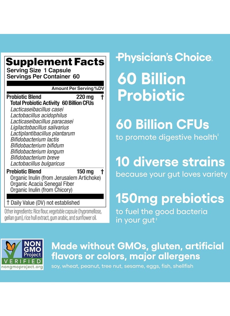 Physician's CHOICE - 60 Billion Probiotic 60 Capsules - Image 1