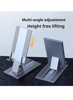 OUYoo OUYoo Cell Phone Stand, Foldable Adjustable Travel Phone Holder/Tablet for Desk, Compatible for iPhone 15 14 13 12 11 Pro Max X Xr Samsung S22 S21 Switch, （silver）  - Image 2