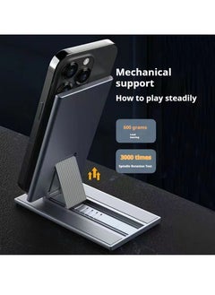 OUYoo OUYoo Cell Phone Stand, Foldable Adjustable Travel Phone Holder/Tablet for Desk, Compatible for iPhone 15 14 13 12 11 Pro Max X Xr Samsung S22 S21 Switch, （silver）  - Image 3