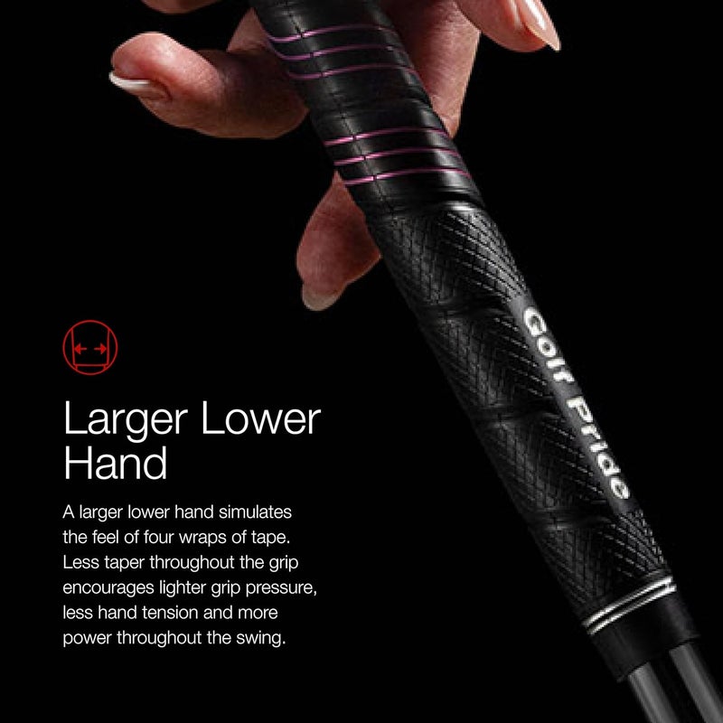 Golf Pride CP2 Wrap Golf Club Grip - Classic Wrap Grip with High-Tack Soft Rubber for Comfort & Control - Less Tension & More Power with Plus4 Technology - Image 4