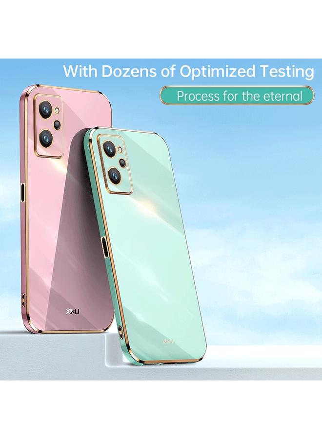 اس-توب جراب لهاتف Realme 9i من XINLI، جراب هاتف TPU مطلي بالكهرباء 6D بحافة مستقيمة - Image 2