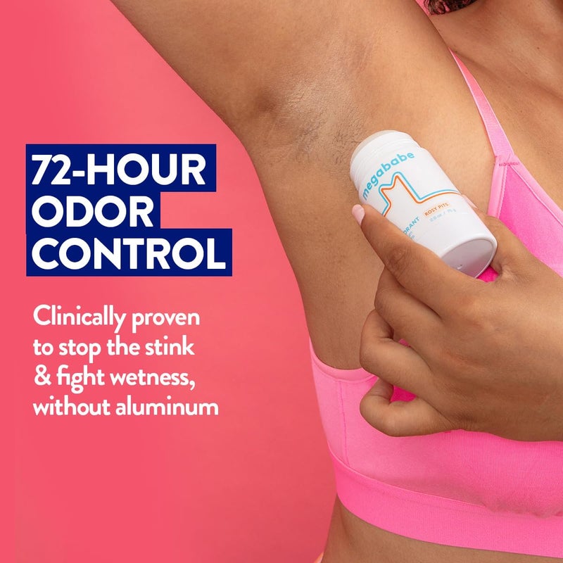 Megababe Daily Deodorant - Rosy Pits with 72 hour Odor Protection | Holiday Gifts for Women | Aluminum-Free, Clear & Clean | Fresh rose scent | 2.6 oz - Image 3
