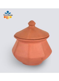 Terra Charms Terra Charms Clay Pot for Making Cooking Serving Dal Makhani Tadka Clay Handi for Kitchen Safe Lightweight Durable Clay Dahi Handi Brown Colour 1800ml Pack of 1  - Image 4