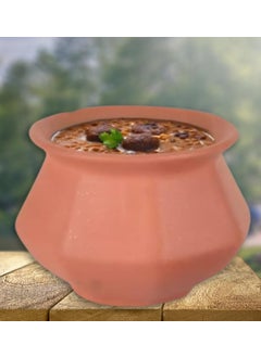 Terra Charms Terra Charms Clay Pot for Making Cooking Serving Dal Makhani Tadka Clay Handi for Kitchen Safe Lightweight Durable Clay Dahi Handi Brown Colour 1800ml Pack of 1  - Image 1