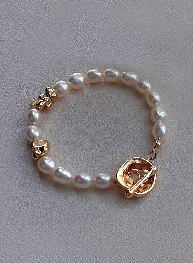 Styli Faux Pearl Toggle Bracelet