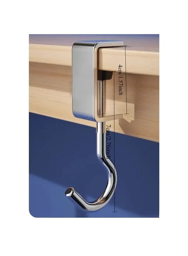 10pcs Heavy Duty Stainless Steel Wall Hooks 360 Rotating Detachable Adjustable Home Organization - Image 4