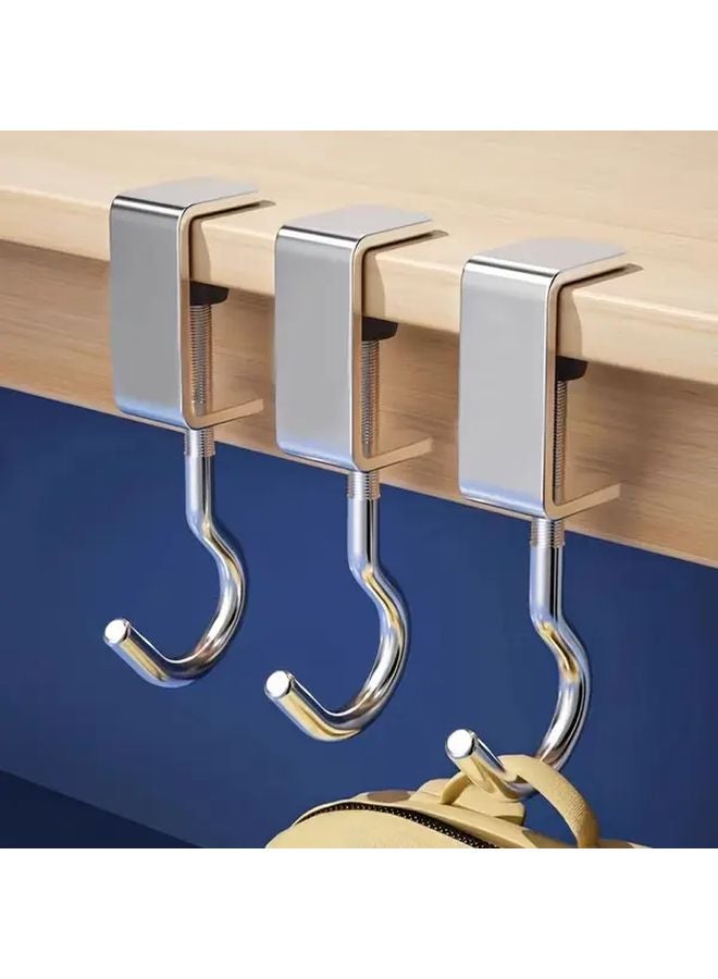 10pcs Heavy Duty Stainless Steel Wall Hooks 360 Rotating Detachable Adjustable Home Organization - Image 3