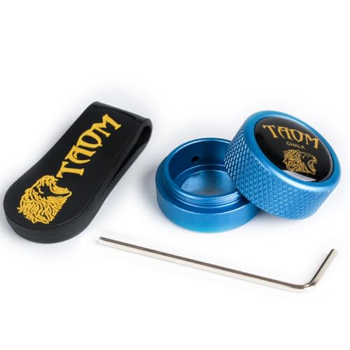 YEUEK TAOM Pool Chalk Holder Round Shaped Practical Tool Billiards Accessories Magnetic Mini Chalk Tip Case Container Round Box Billiards - Image 1