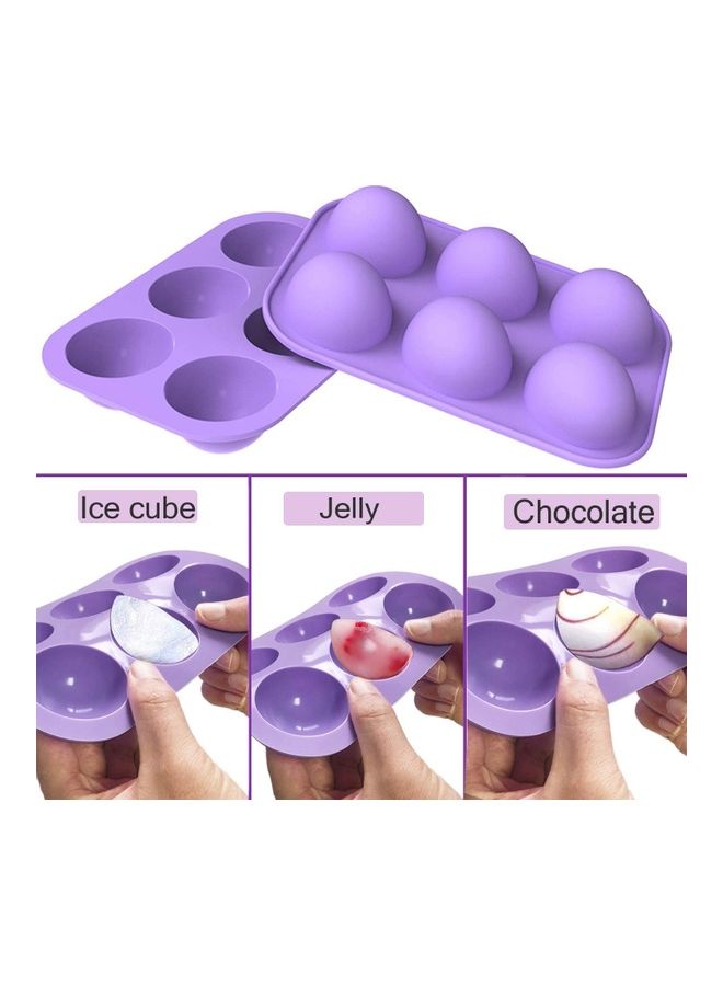 XiuWoo Silicone Baking Mold for Making Hot Chocolate Bomb, Dome Mousse, Cake, Jelly, Pudding Lavender one sizecm - Image 2