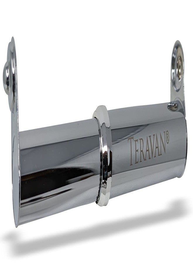 Teravan Stainless Steel Standard Extender - Modern Look Metal Toilet Paper Holder Spring-Loaded Replacement Spindle for Bigger Rolls Fits Standard Fixtures - Image 1