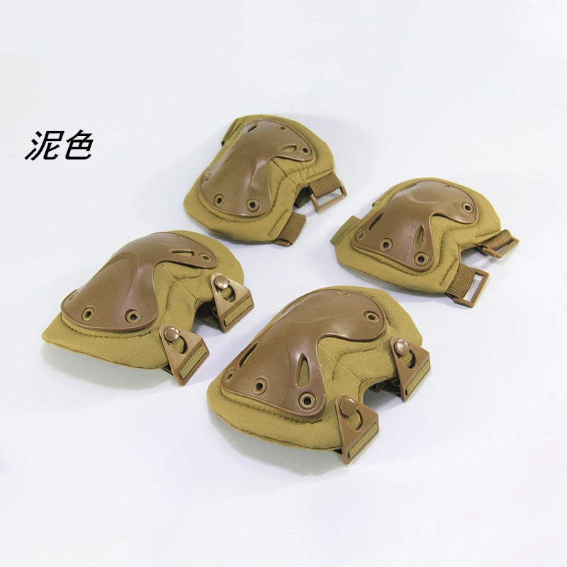 Generic Tactical Knee Elbow Pads 4PC Set Khaki