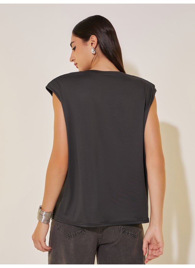 Take Two Take Two Embellished Relaxed Fit Sleeveless T-Shirt  - Image 5