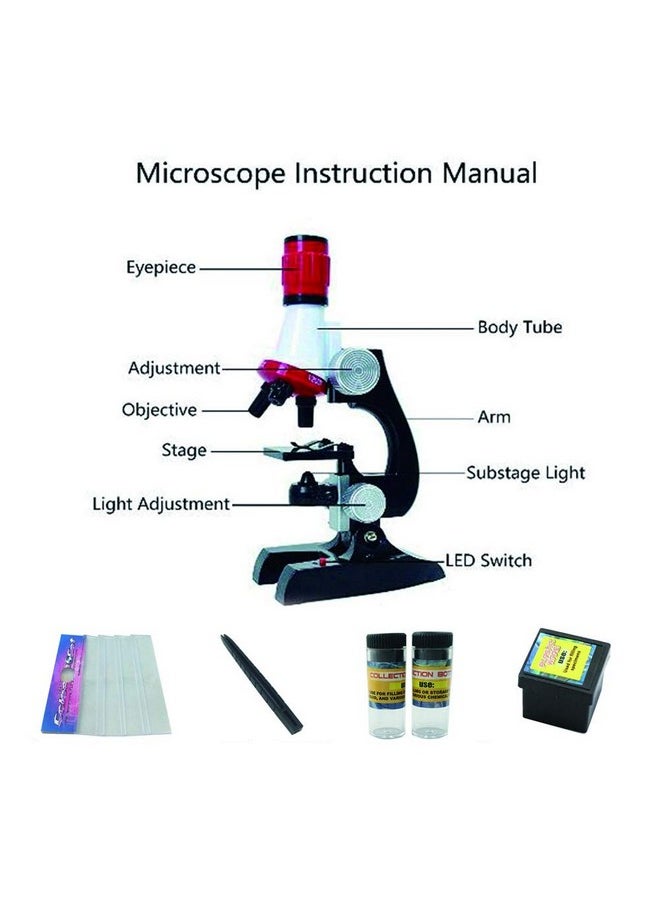 Little World Science Kits For Kids Beginner Microscope Kit With Led 100X 400X And 1200X Magnification Kids Educational Toy Birthday Halloween  - Image 4