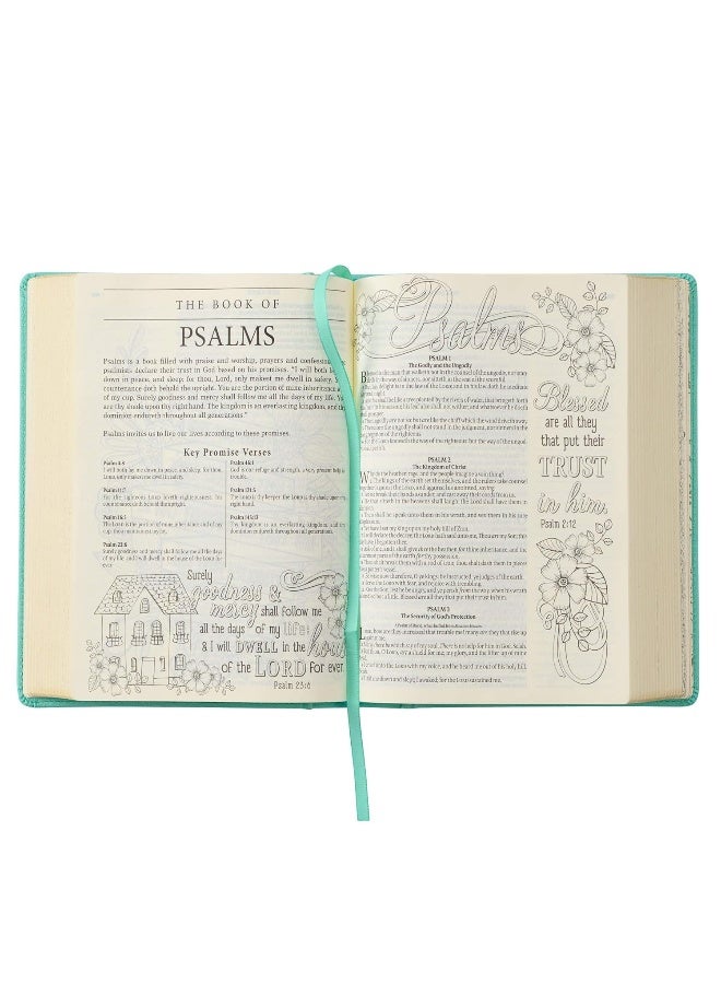 Christian Art Gifts My Promise Bible Square Teal - Image 4
