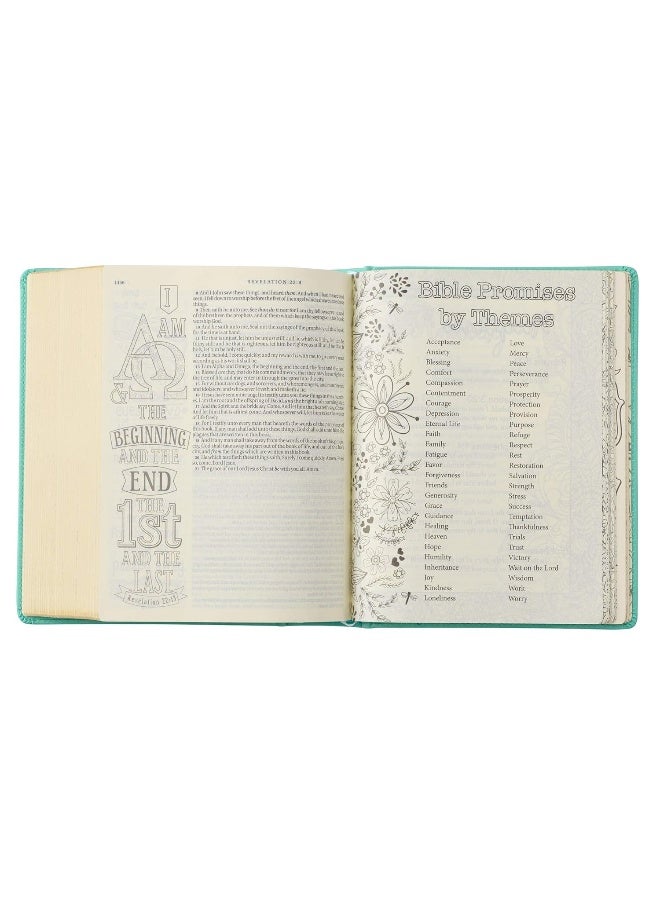 Christian Art Gifts My Promise Bible Square Teal - Image 5
