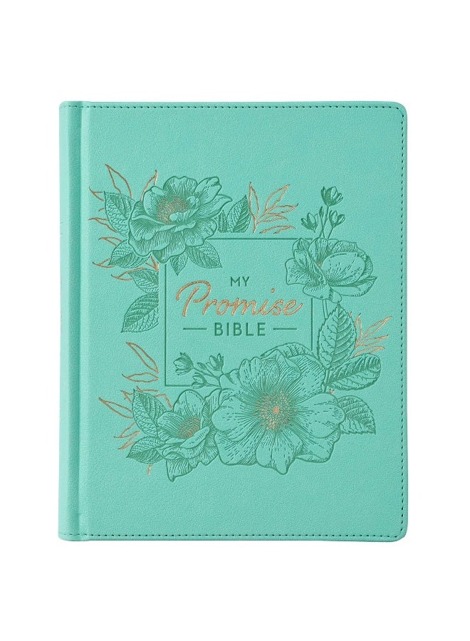 Christian Art Gifts My Promise Bible Square Teal - Image 1