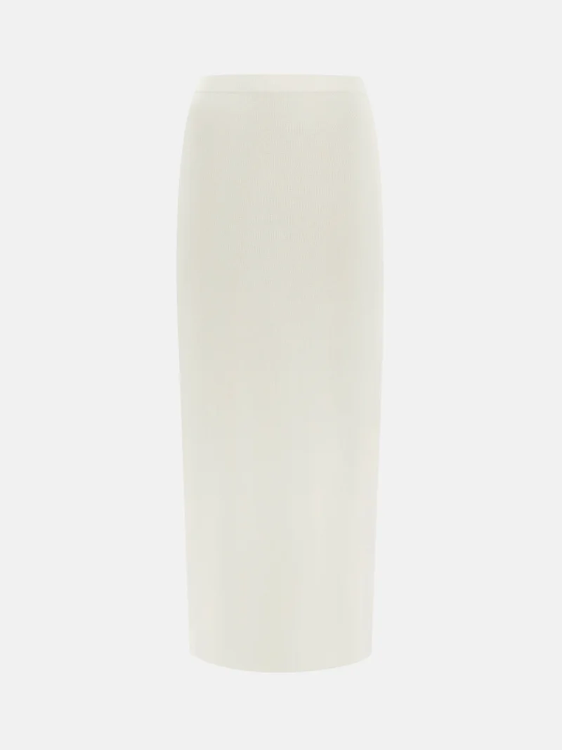 Lichi Monochrome knitted jersey maxi skirt