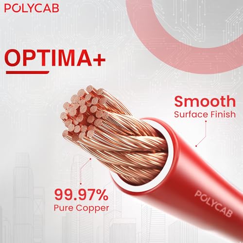 Polycab OPTIMA+ 6sqmm 90M coil | Flame Retardant | Lead free | 99.97% high purity copper | Rodent protection | PVC insulated housewire [Green] - Image 2