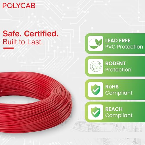 Polycab OPTIMA+ 6sqmm 90M coil | Flame Retardant | Lead free | 99.97% high purity copper | Rodent protection | PVC insulated housewire [Green] - Image 3