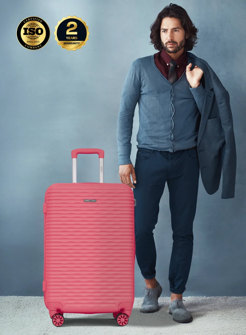 PARAJOHN  SandTrail 3 Pieces ABS Luggage Trolley Set - Pink  | Best Price UAE
