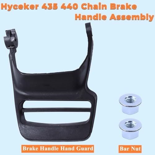 Hyceker 435 440 Chain Brake Handle Assembly For Husqvarna 435 440 435e II 440e Chainsaw Front Handle Guard with Bar Nut 544251501 Fits Husqvarna 435 440 Xtorq Chainsaw Chain Brake Lever Hand Guard - Image 3