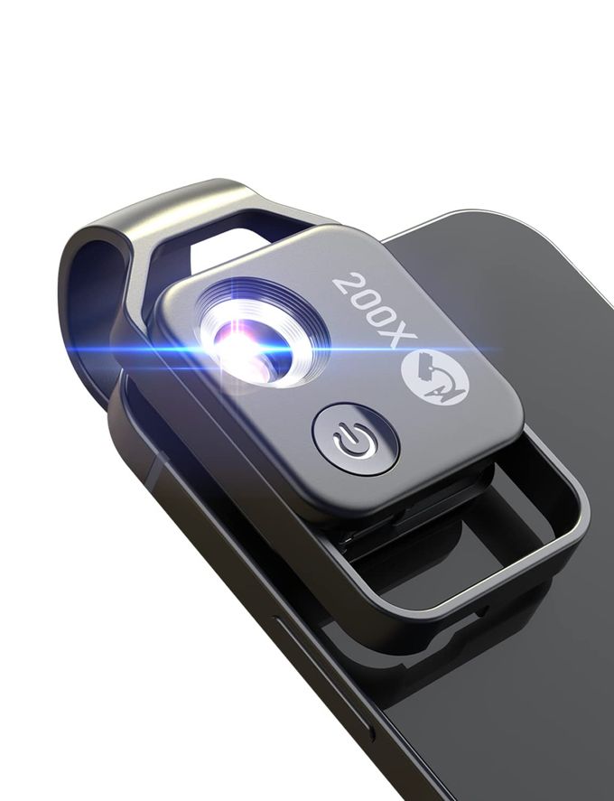 Miao Lab Phone Microscope With Cpl Lens/Led Light, Nano Zoom 200X Pocket Microscope Camera Attachment With Universal Clip For Most Iphone/Andriod Phone The Best Gift To Enjoy Microworld For Kids And Adults - Image 4