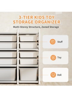 XiuWoo Toys Organizer Extra Large Deluxe Children Toy Storage Organizer, Kids Storage Bins, Toy Boxes, Toy Storage Rack, Home Organizer Rack Pull-Out Drawers Rack with 6 Removable Box for Playroom Bedroom, Nursery  - Image 3