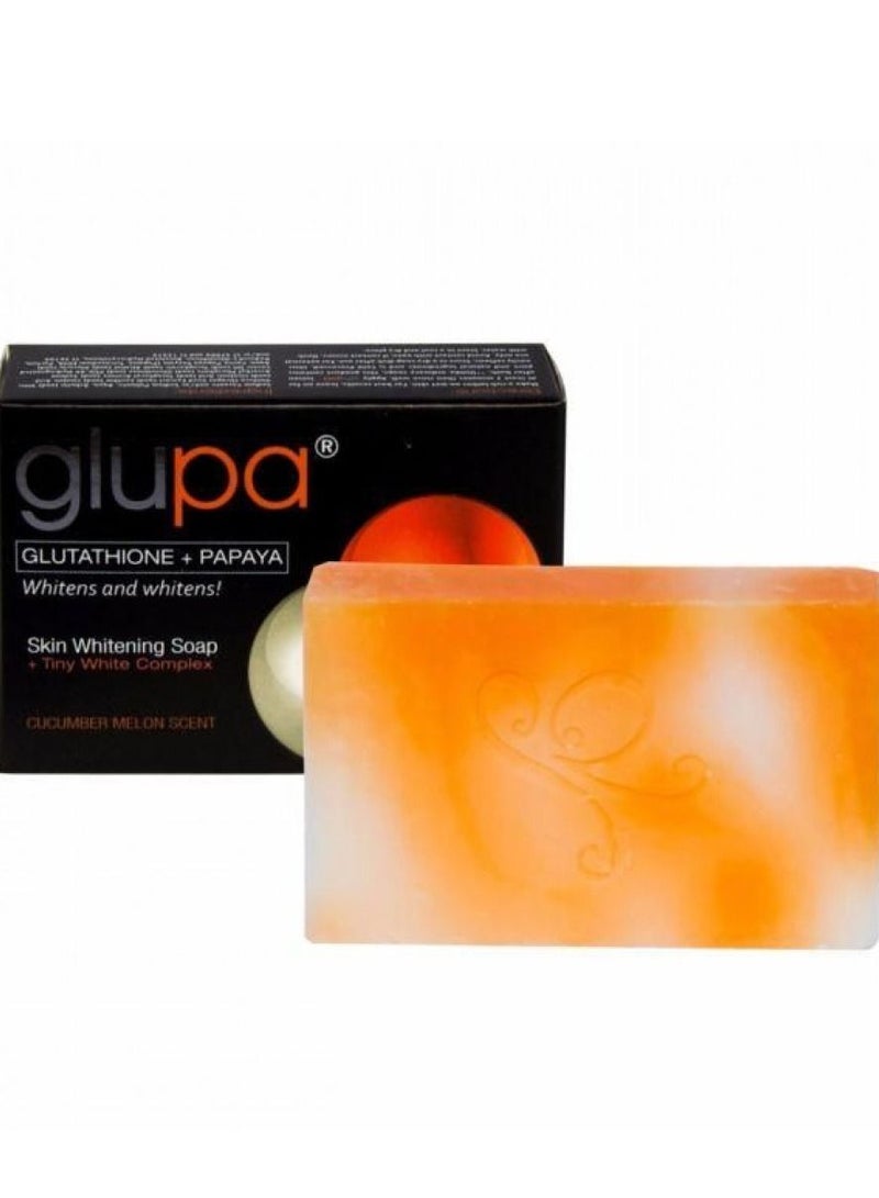 Glupa Glutathione And Papaya Skin Whitening Soap Orange/White 135grams - Image 1
