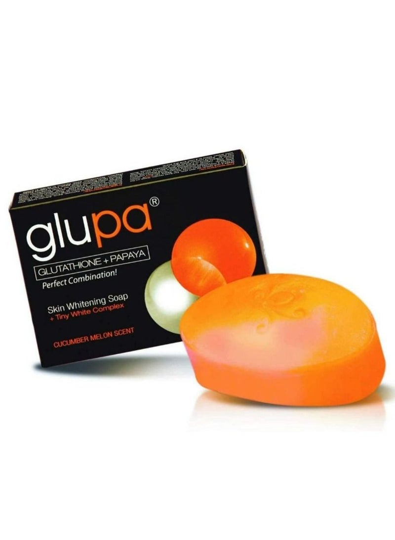 Glupa Glutathione And Papaya Skin Whitening Soap Orange/White 135grams - Image 2