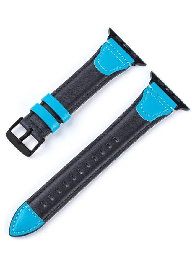 NIBEMINENT Replacement Watchband For Apple Watch Black/Blue - Image 1