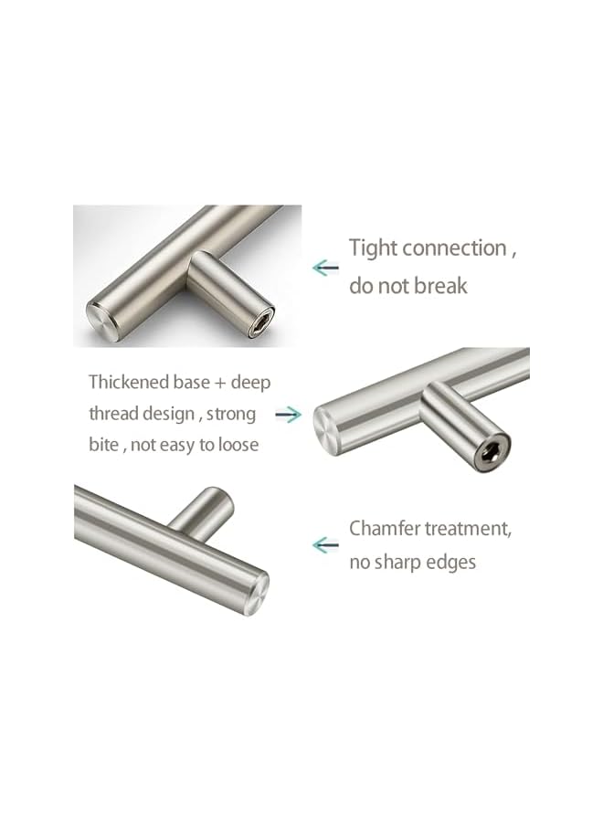 promass 5 Inch Cabinet Pulls Stainless Steel Handles Round Rod Handles Kitchen Handles for Cabinets and Drawers 5 InchLength, 3 Inch Hole Center (30) - Image 5