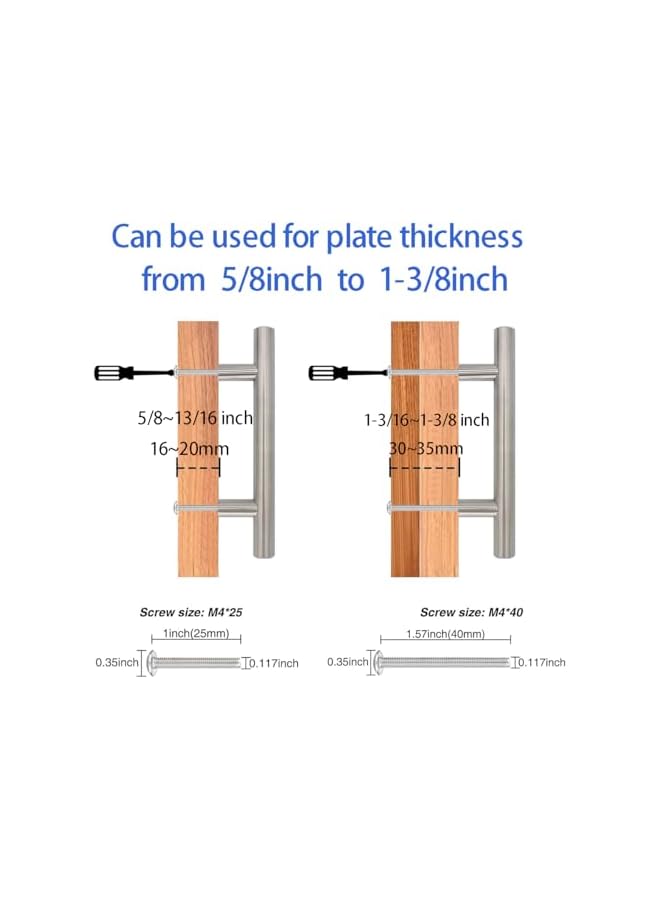 promass 5 Inch Cabinet Pulls Stainless Steel Handles Round Rod Handles Kitchen Handles for Cabinets and Drawers 5 InchLength, 3 Inch Hole Center (30) - Image 4