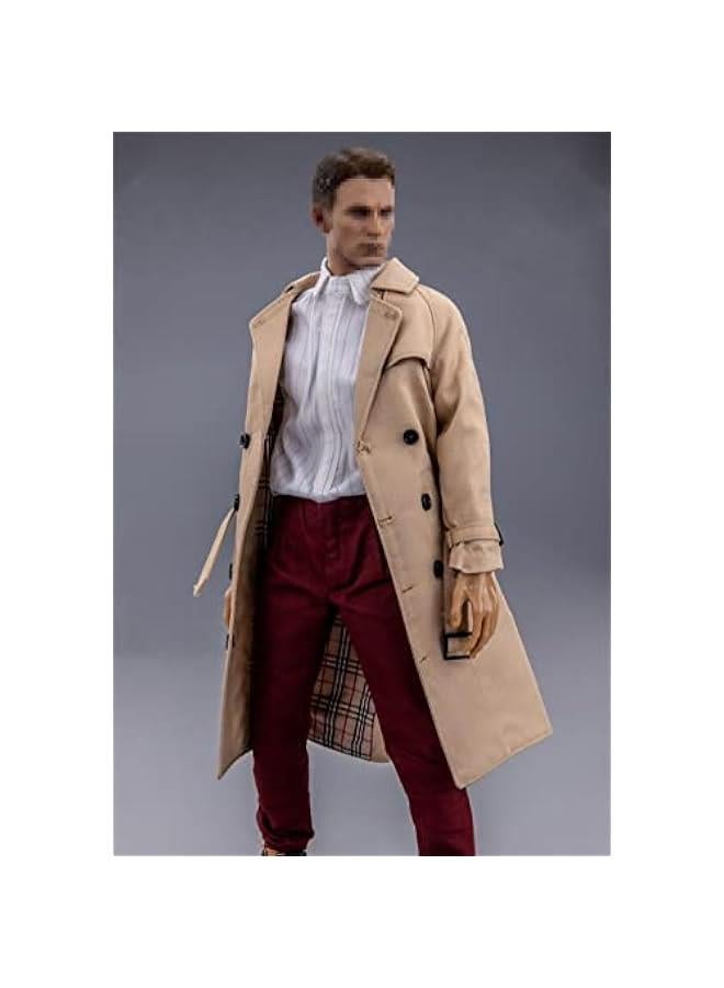 1/6 Scale Figure Doll Clothes, Trench Coat Suit, Shirt+Trench Coat+Pants+Belt Outfit Costume for 12 inch Male Action Figure Phicen/TBLeague CM207(A)  - Image 1