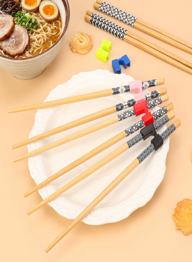 KINYFY 5 Pairs Wooden Training Chopsticks, 8.86 Inch Wooden Learning Chopsticks, Reusable Chopstick Helpers for Adults Trainers Beginners Learners - Image 3