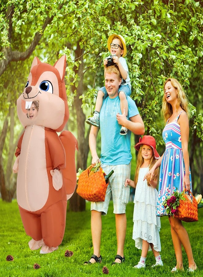 Spinosaurus Inflatable Squirrel Costume Kids Thanksgiving Inflatable Costume Christmas Blow Up Squirrel Costumes Halloween Inflatable Suit for Boys Girls - Image 4