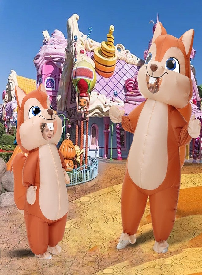Spinosaurus Inflatable Squirrel Costume Kids Thanksgiving Inflatable Costume Christmas Blow Up Squirrel Costumes Halloween Inflatable Suit for Boys Girls - Image 5