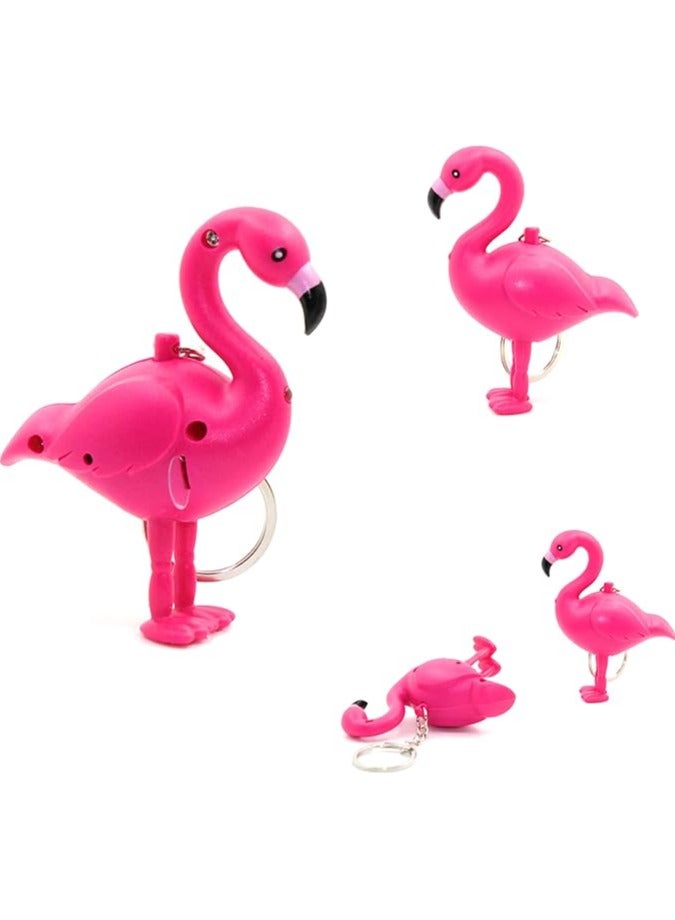LED FLAMINGO KEYCHAIN w Light and Sound Bird Pink Animal Cute Toy Key Ring Chain - Image 4