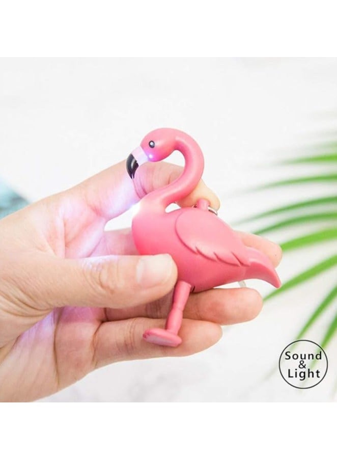 LED FLAMINGO KEYCHAIN w Light and Sound Bird Pink Animal Cute Toy Key Ring Chain - Image 5